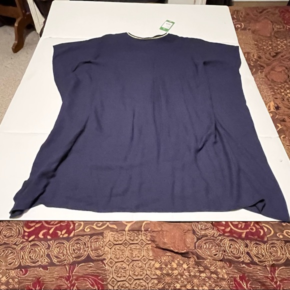 Lilly Pulitzer Womens‎ Small Blue Chai Caftan Dress True Gold Trim Coastal NEW - Picture 16 of 16